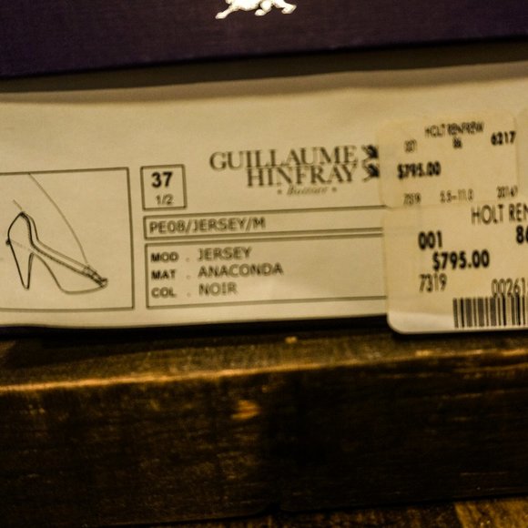 Guillaume  black  shoes from anaconda skin size 37 - Picture 5 of 8